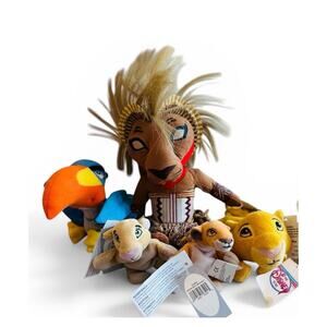 Vintage Disney The Lion King Lot of 5 Simba Zazu Nala Kiara & Broadway Plush